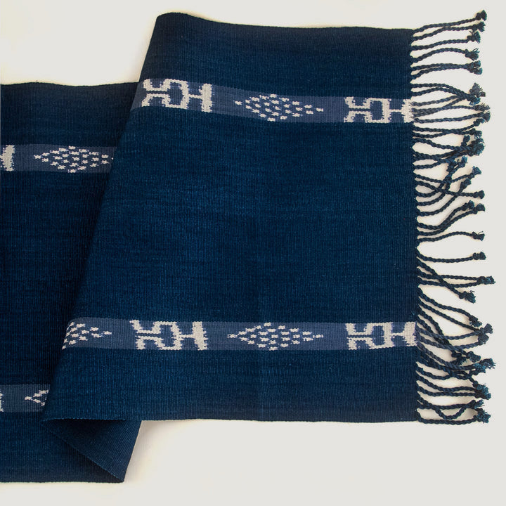 Indigo Jaspe Table Runner