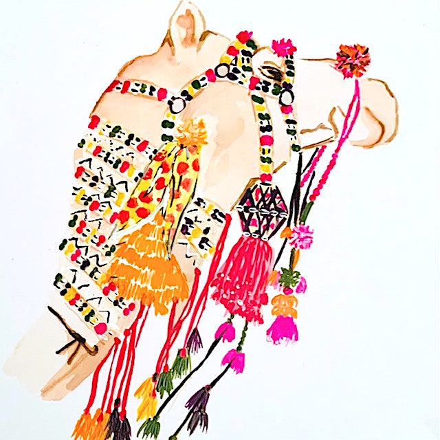 Festive Camel Original Art