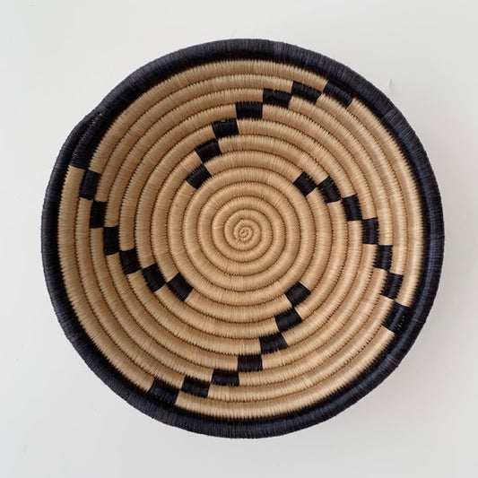 Dark Indigo Square Spiral Basket