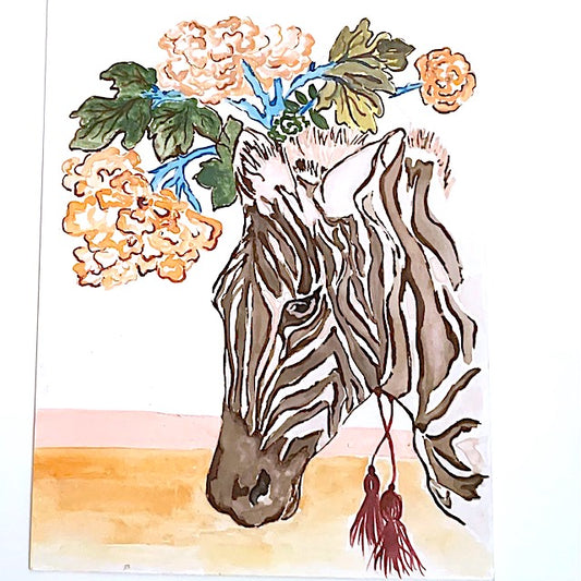 Jungle Zebra Original Art